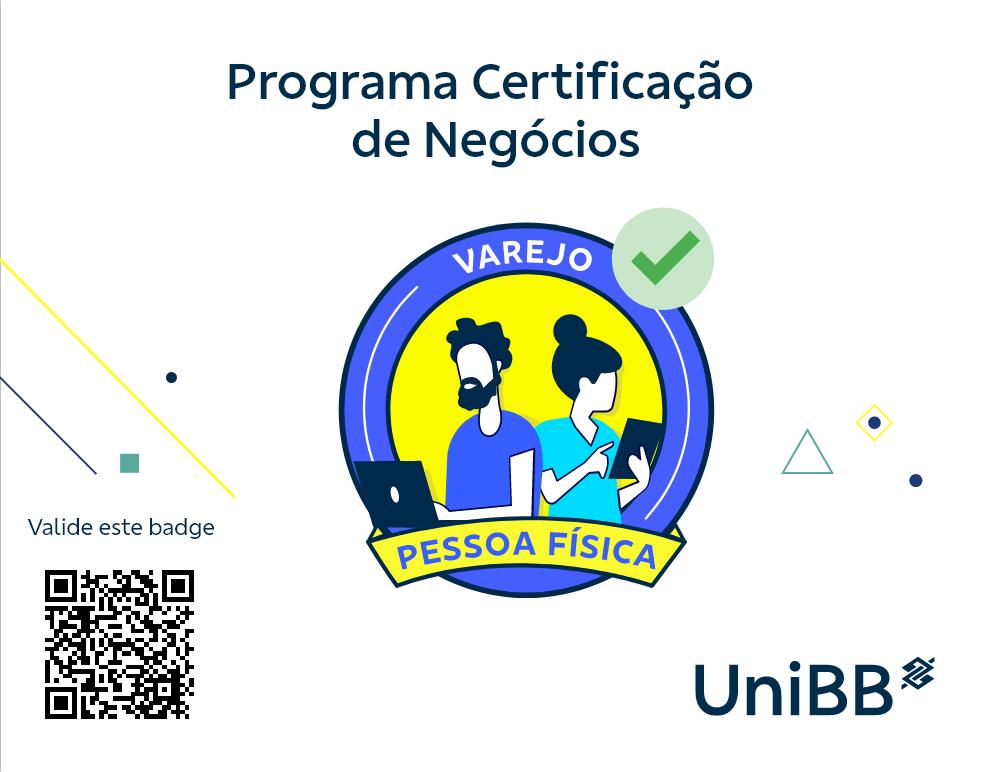 Certificação de Negócios – Varejo Pessoa Física